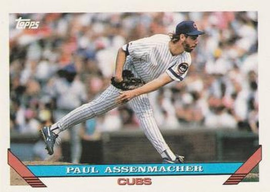 #319 Paul Assenmacher - Chicago Cubs - 1993 Topps Baseball