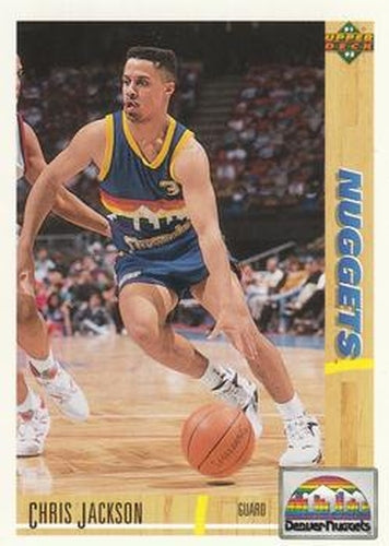 #319 Chris Jackson - Denver Nuggets - 1991-92 Upper Deck Basketball