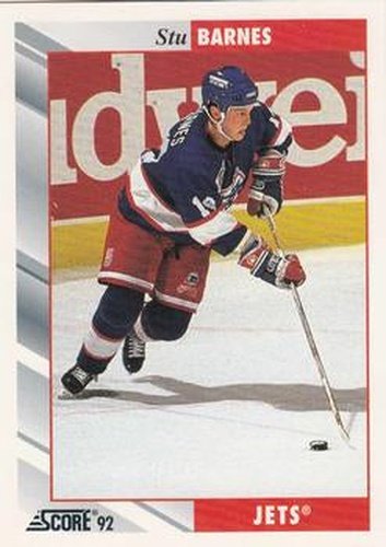 #319 Stu Barnes - Winnipeg Jets - 1992-93 Score USA Hockey