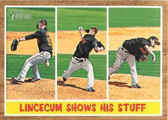 #319 Tim Lincecum - San Francisco Giants - 2011 Topps Heritage Baseball