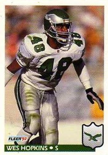 #319 Wes Hopkins - Philadelphia Eagles - 1992 Fleer Football