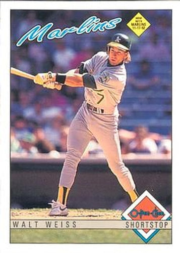 #319 Walt Weiss - Florida Marlins - 1993 O-Pee-Chee Baseball