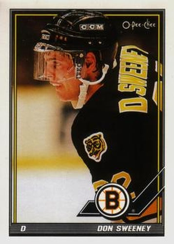 #319 Don Sweeney - Boston Bruins - 1991-92 O-Pee-Chee Hockey