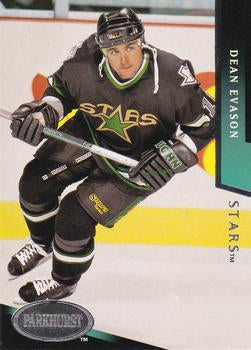 #319 Dean Evason - Dallas Stars - 1993-94 Parkhurst Hockey