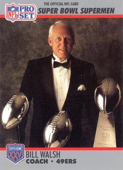 #31 Bill Walsh - San Francisco 49ers - 1990-91 Pro Set Super Bowl XXV Silver Anniversary Football