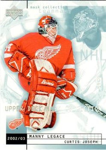 #31 Manny Legace / Curtis Joseph - Detroit Red Wings - 2002-03 Upper Deck Mask Collection Hockey