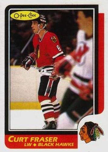 #31 Curt Fraser - Chicago Blackhawks - 1986-87 O-Pee-Chee Hockey