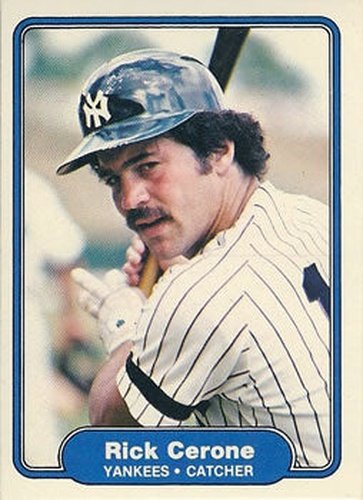#31 Rick Cerone - New York Yankees - 1982 Fleer Baseball