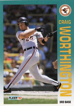 #31 Craig Worthington - Baltimore Orioles - 1992 Fleer Baseball