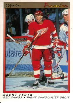 #31 Brent Fedyk - Detroit Red Wings - 1990-91 O-Pee-Chee Premier Hockey