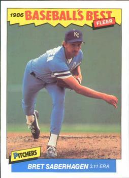 #31 Bret Saberhagen - Kansas City Royals - 1986 Fleer Baseball's Best Sluggers vs. Pitchers Baseball