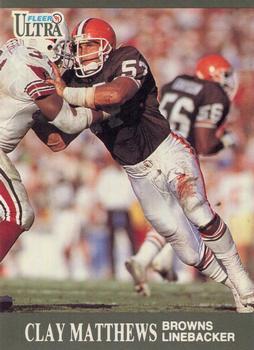 #31 Clay Matthews - Cleveland Browns - 1991 Ultra Football