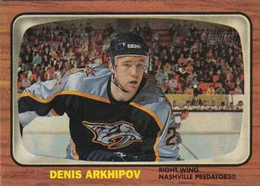 #31 Denis Arkhipov - Nashville Predators - 2002-03 Topps Heritage Hockey