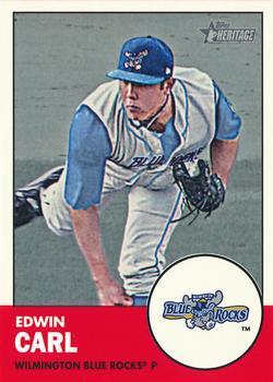 #31 Edwin Carl - Wilmington Blue Rocks - 2012 Topps Heritage Minor League Baseball
