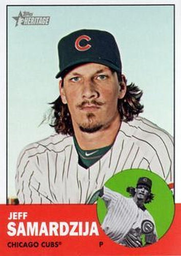 #31 Jeff Samardzija - Chicago Cubs - 2012 Topps Heritage Baseball