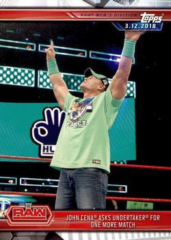 #31 John Cena Asks Undertaker for One More Match - 2019 Topps WWE Road to Wrestlemania Wrestling