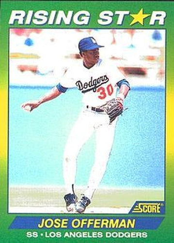 #31 Jose Offerman - Los Angeles Dodgers - 1992 Score 100 Rising Stars Baseball