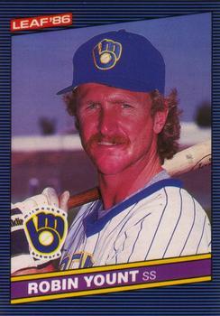 #31 Robin Yount - Milwaukee Brewers - 1986 Leaf Baseball