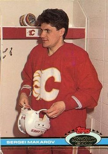 #31 Sergei Makarov - Calgary Flames - 1991-92 Stadium Club Hockey