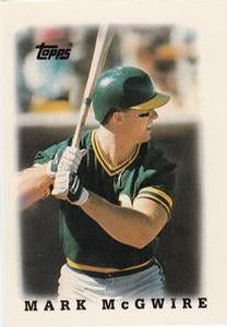 #31 Mark McGwire - Oakland Athletics - 1988 Topps Major League Leaders Minis Baseball