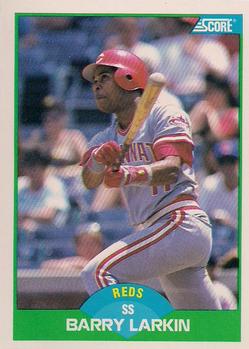 #31 Barry Larkin - Cincinnati Reds - 1989 Score Baseball