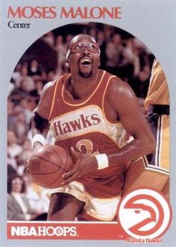 #31 Moses Malone - Atlanta Hawks - 1990-91 Hoops Basketball