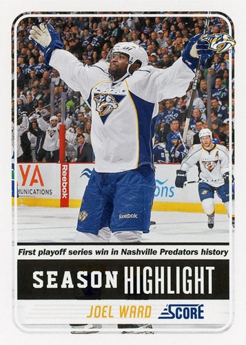 #31 Joel Ward - Nashville Predators - 2011-12 Score Hockey