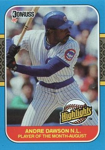 #31 Andre Dawson - Chicago Cubs - 1987 Donruss Highlights Baseball
