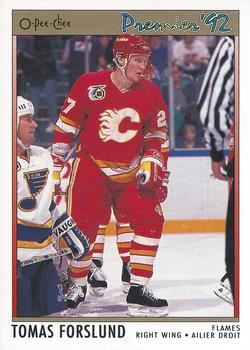 #31 Tomas Forslund - Calgary Flames - 1991-92 O-Pee-Chee Premier Hockey