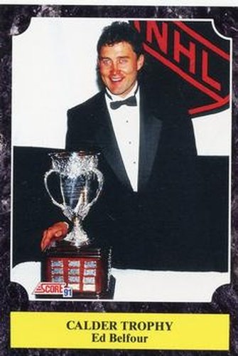 #320 Ed Belfour - Chicago Blackhawks - 1991-92 Score Canadian Hockey