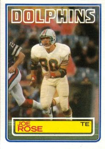 #320 Joe Rose - Miami Dolphins - 1983 Topps Football