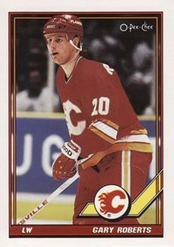 #320 Gary Roberts - Calgary Flames - 1991-92 O-Pee-Chee Hockey