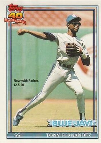 #320 Tony Fernandez - San Diego Padres - 1991 O-Pee-Chee Baseball
