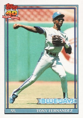 #320 Tony Fernandez - Toronto Blue Jays - 1991 Topps Baseball
