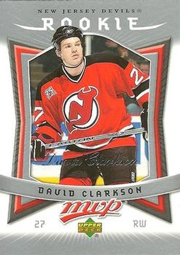 #320 David Clarkson - New Jersey Devils - 2007-08 Upper Deck MVP Hockey