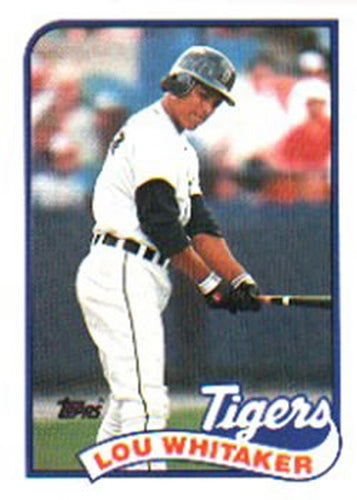 #320 Lou Whitaker - Detroit Tigers - 1989 Topps Baseball