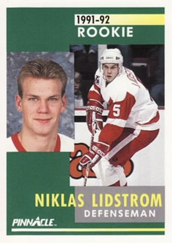 #320 Nicklas Lidstrom - Detroit Red Wings - 1991-92 Pinnacle Hockey