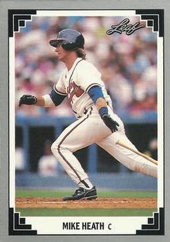 #320 Mike Heath - Atlanta Braves - 1991 Leaf Baseball