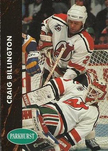 #320 Craig Billington - New Jersey Devils - 1991-92 Parkhurst Hockey