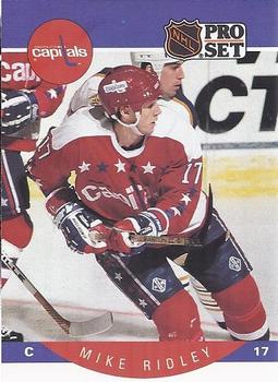 #320 Mike Ridley - Washington Capitals - 1990-91 Pro Set Hockey