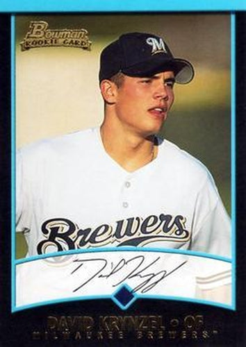 #320 David Krynzel - Milwaukee Brewers - 2001 Bowman Baseball