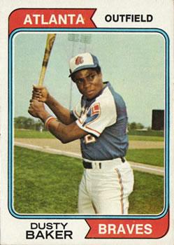 #320 Dusty Baker - Atlanta Braves - 1974 Topps Baseball