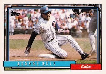 #320 George Bell - Chicago Cubs - 1992 Topps Baseball