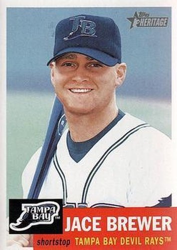 #320 Jace Brewer - Tampa Bay Devil Rays - 2002 Topps Heritage Baseball