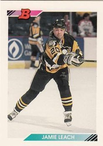 #320 Jamie Leach - Pittsburgh Penguins - 1992-93 Bowman Hockey