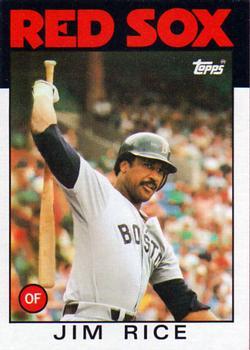 #320 Jim Rice - Boston Red Sox - 1986 Topps Baseball