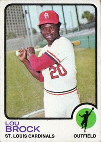 #320 Lou Brock - St. Louis Cardinals - 1973 Topps Baseball
