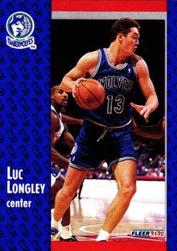 #320 Luc Longley - Minnesota Timberwolves - 1991-92 Fleer Basketball