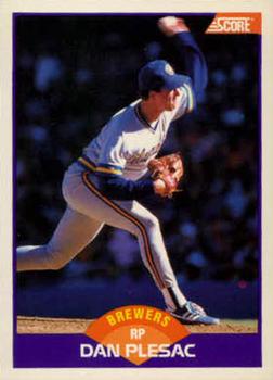 #320 Dan Plesac - Milwaukee Brewers - 1989 Score Baseball