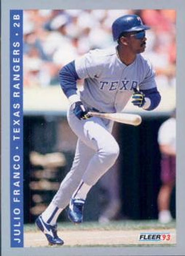 #320 Julio Franco - Texas Rangers - 1993 Fleer Baseball